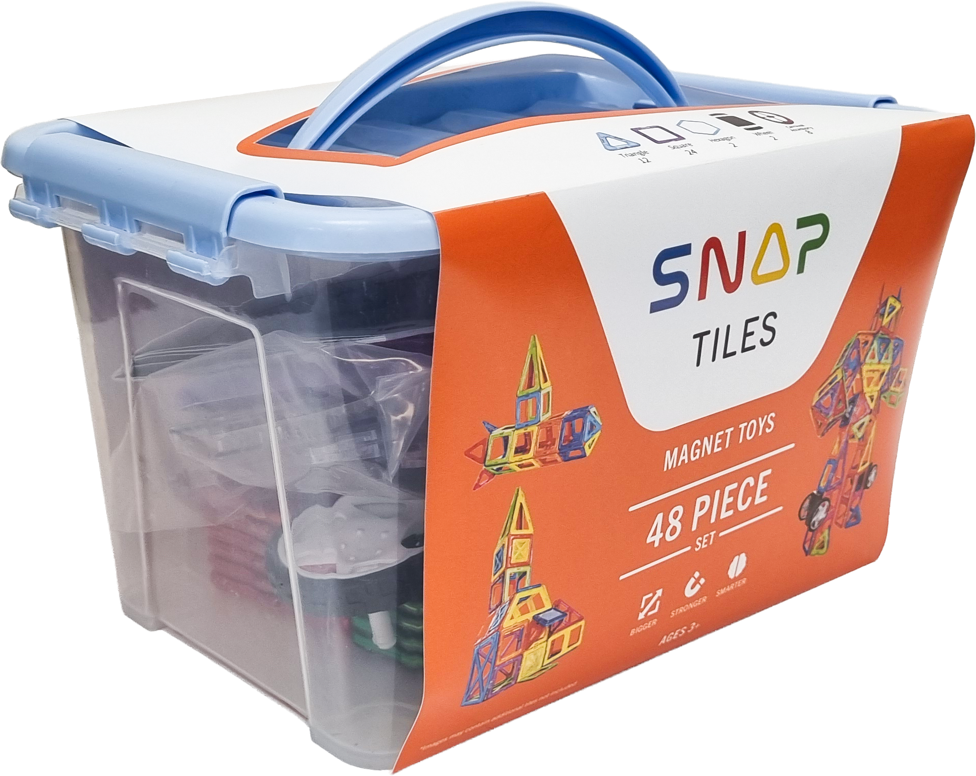 Snap Tiles 48 Piece Magnet Set